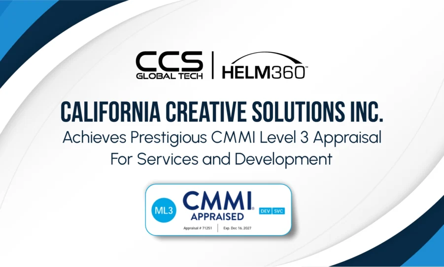 California Creative Solutions Inc. Achieves Prestigious CMMI Level 3 Appraisal for Services and Development